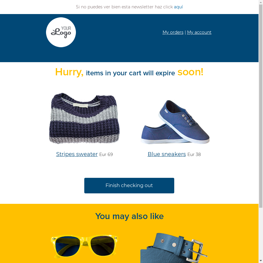 Plantilla newsletter ecommerce