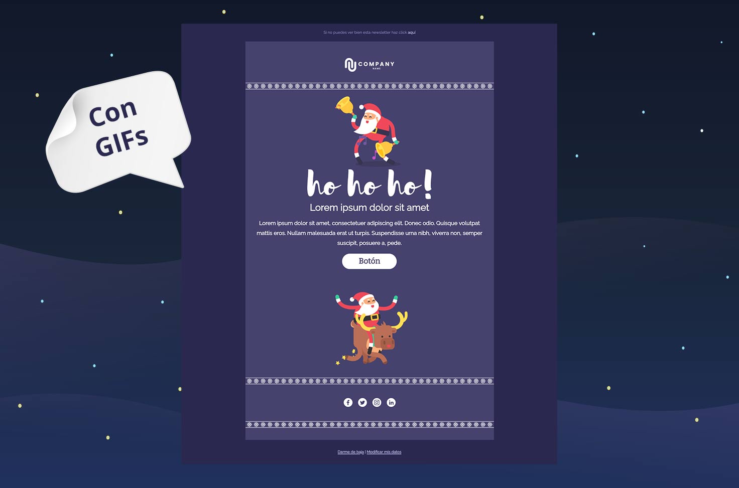 Christmas email marketing template