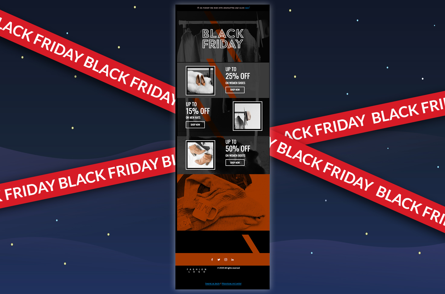 plantilla de email gratis black friday