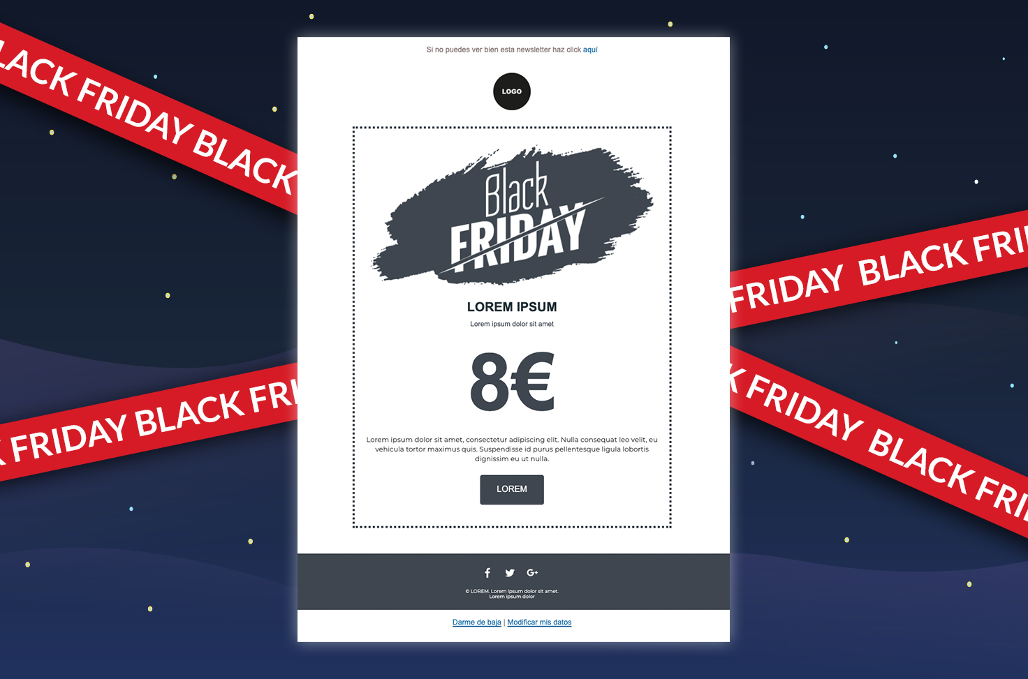 plantilla de email black friday