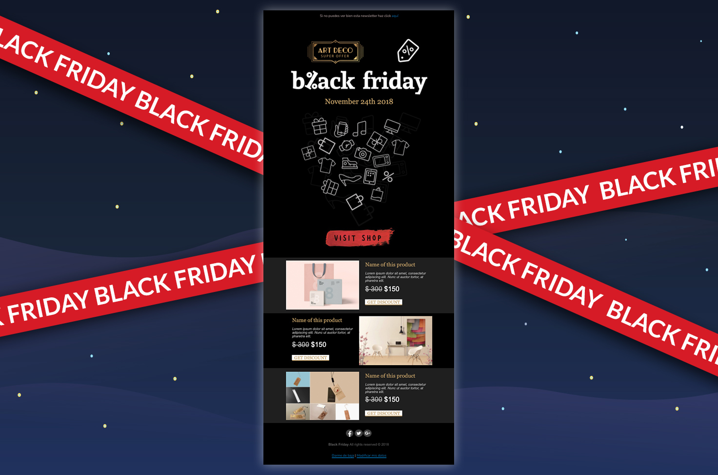 plantillas de email black friday