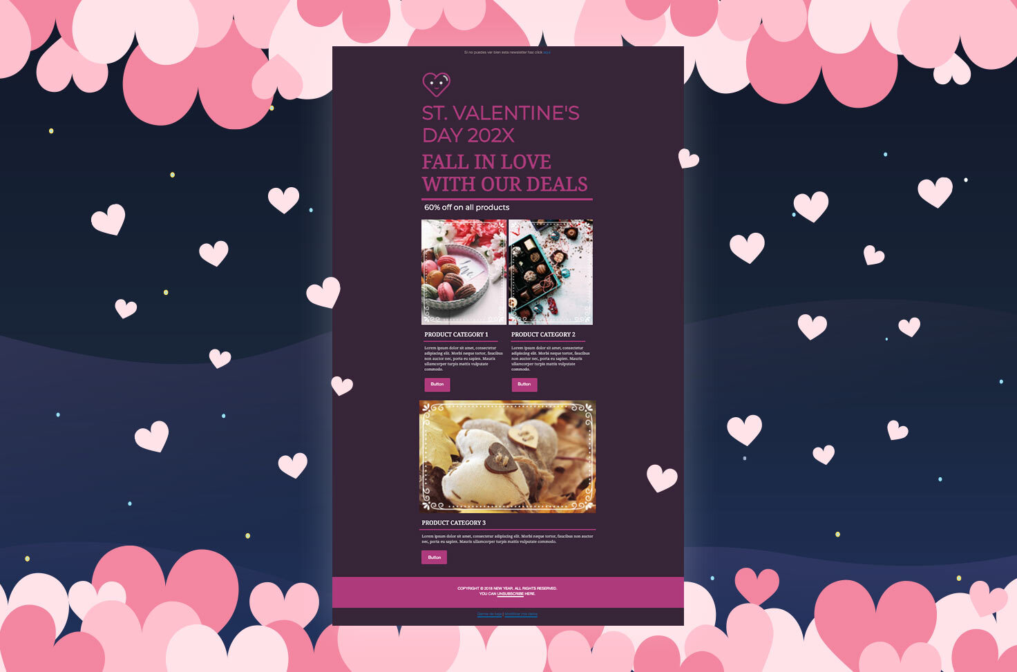 plantilla email gratuita san valentin