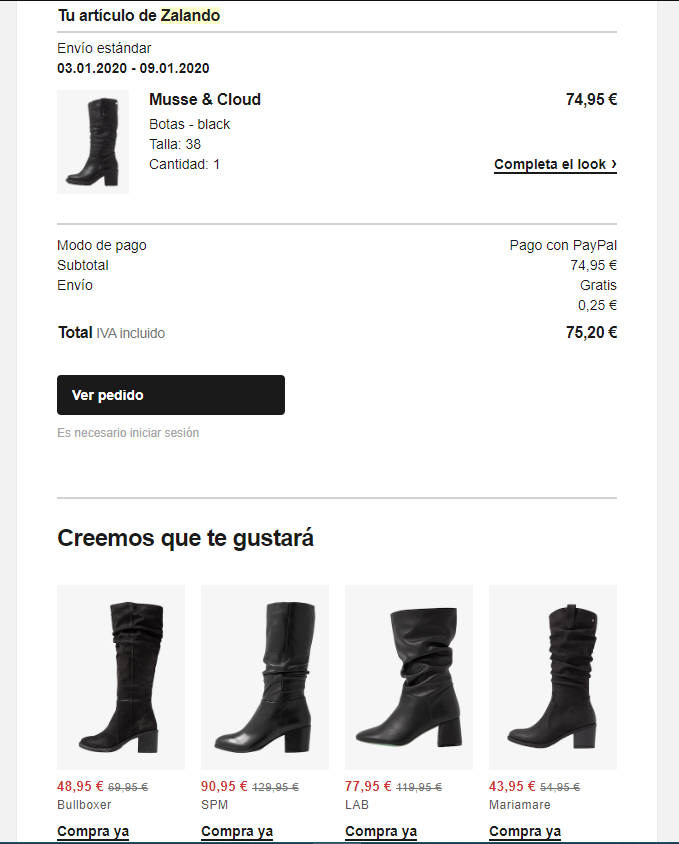 Ejemplo Zalando