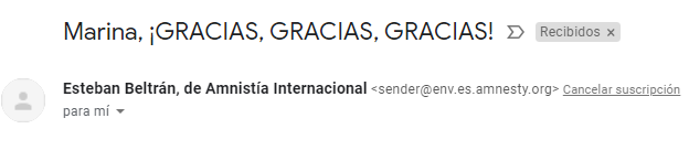 Email marketing vs redes sociales ejemplo de apelación directa al suscriptor