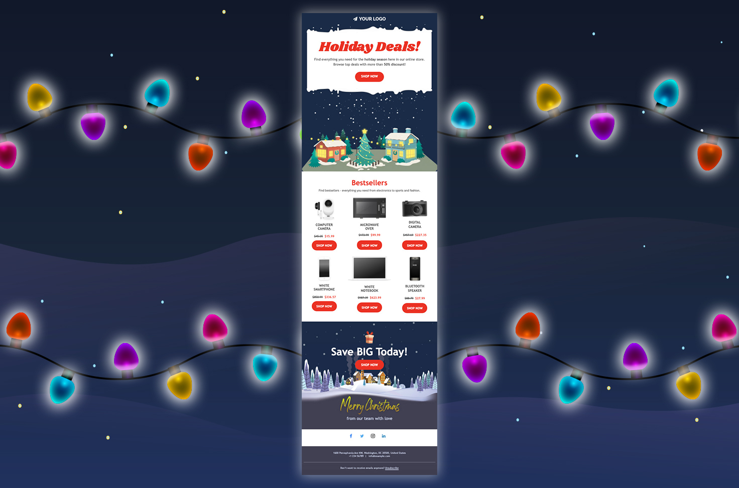  Christmas email template