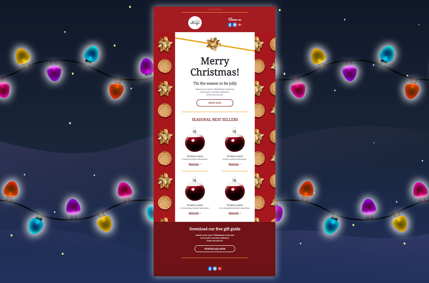  Christmas email template