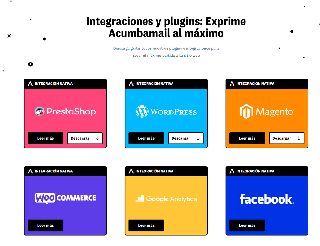 integraciones acumbamail