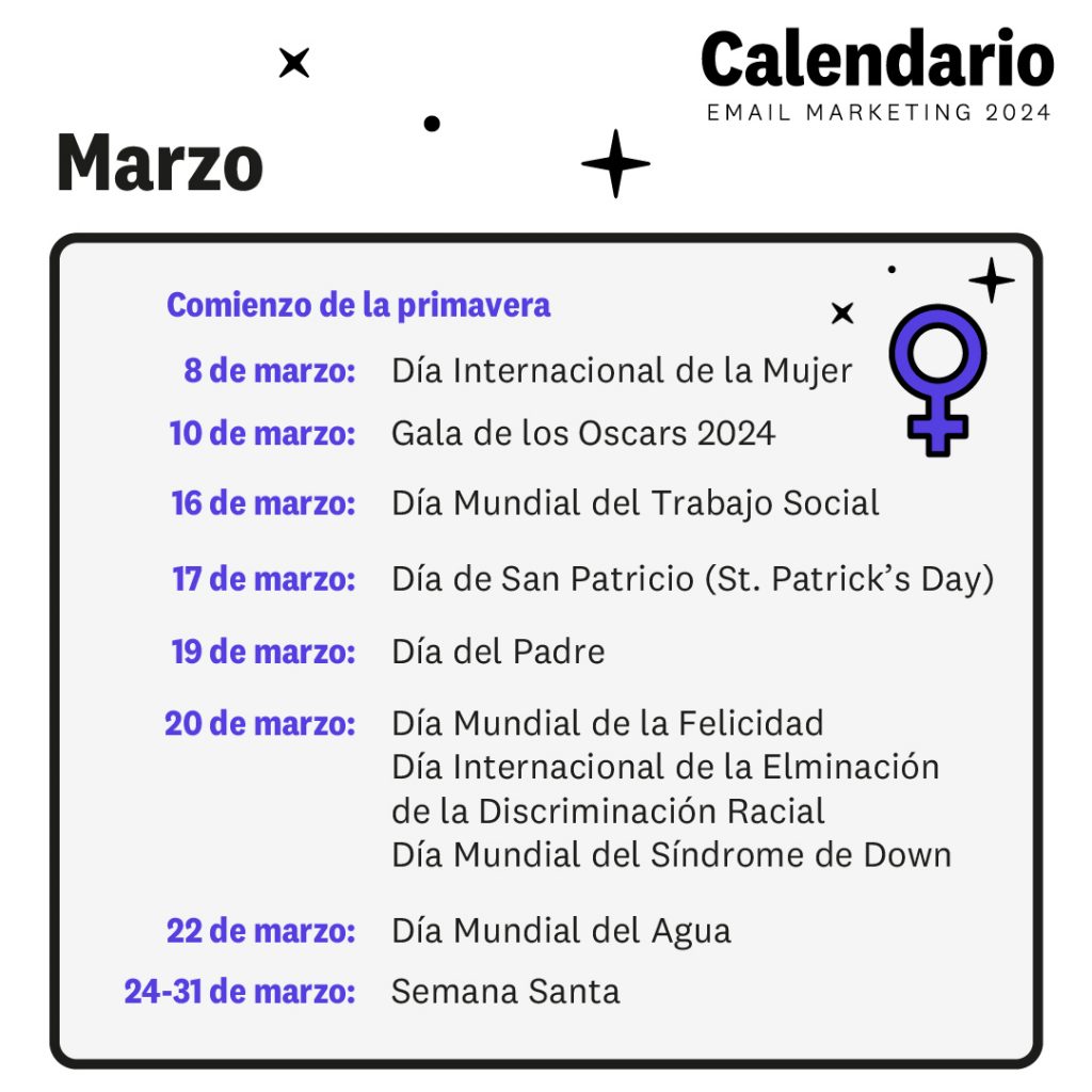 calendario marketing marzo