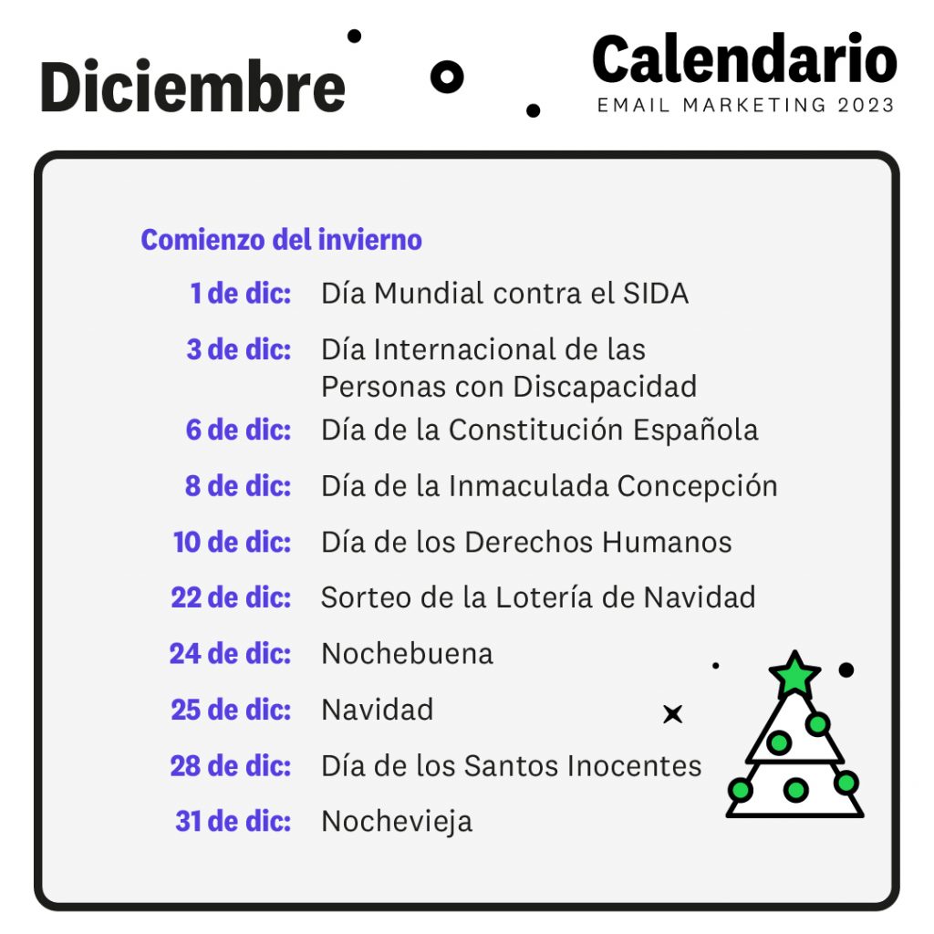 calendario de marketing 2023 diciembre
