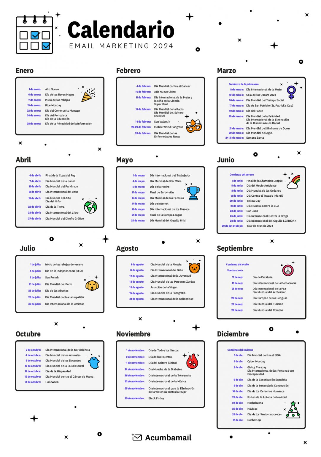 Calendario de marketing 2024 todas las fechas clave