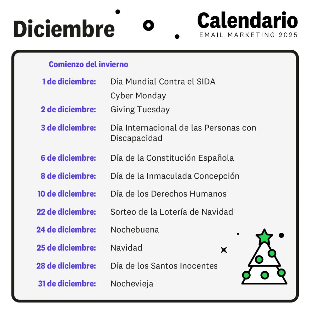 calendario marketing diciembre