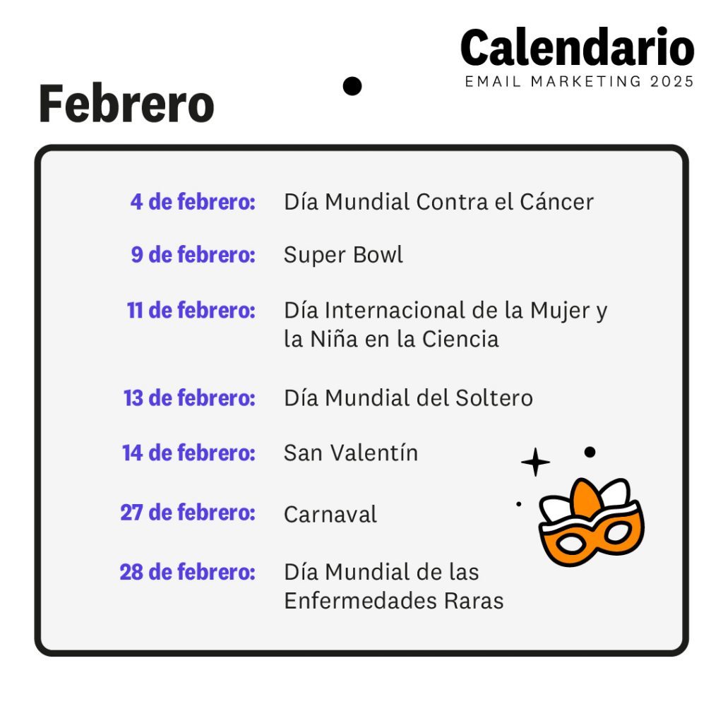 calendario febrero 2025