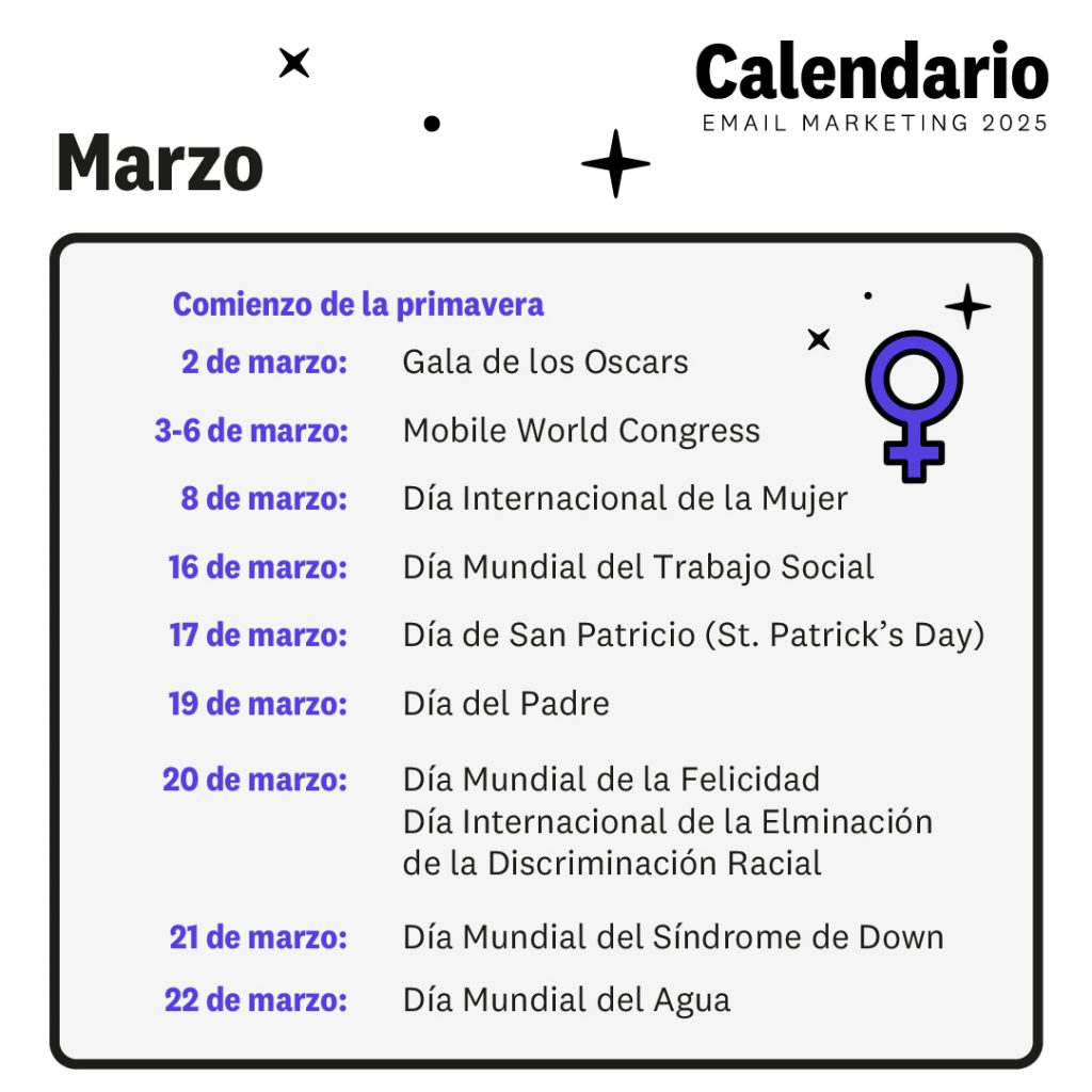 calendario de marketing marzo