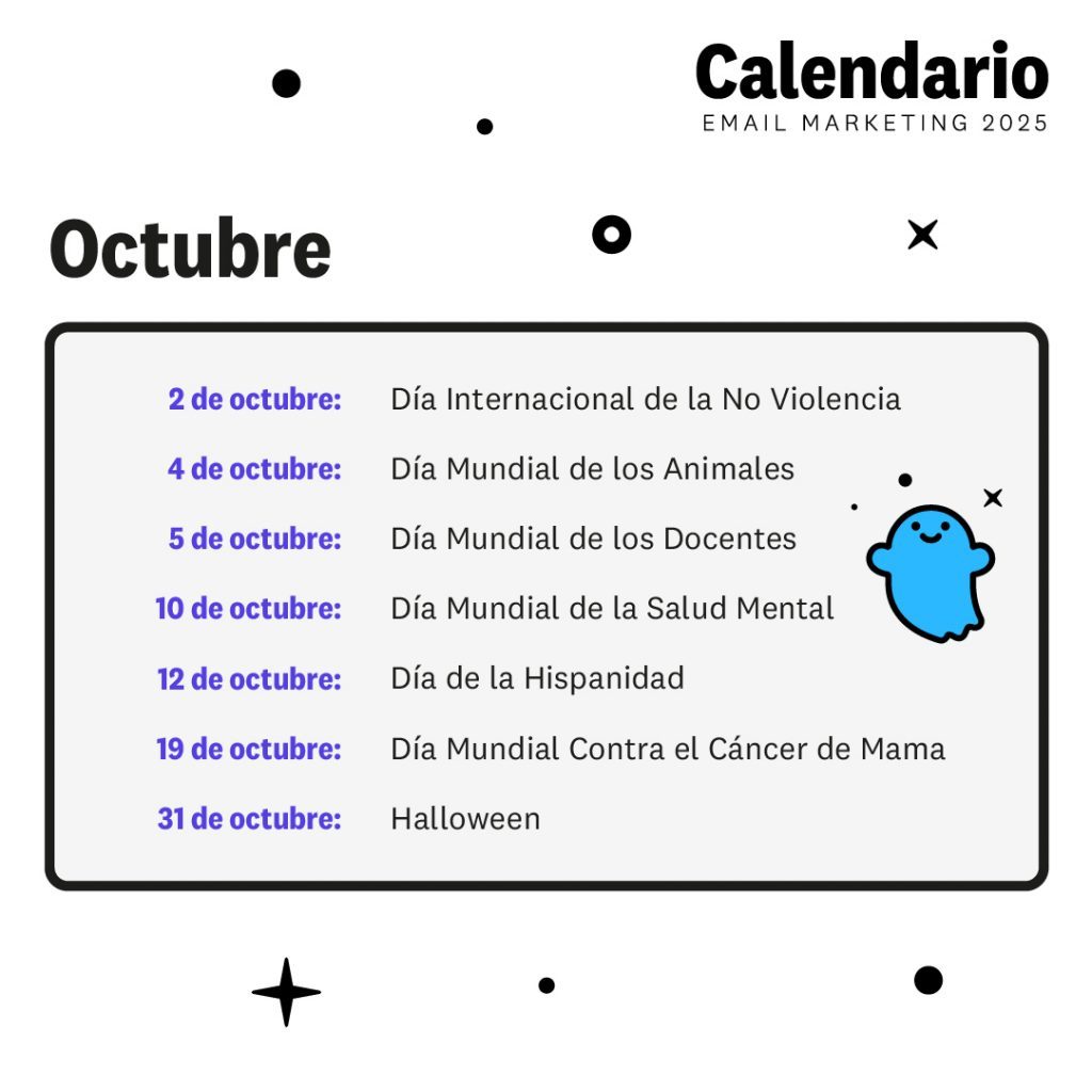 calendario octubre 2025