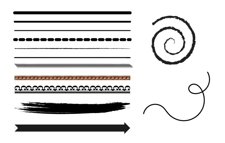 elementos del diseño gráfico línea