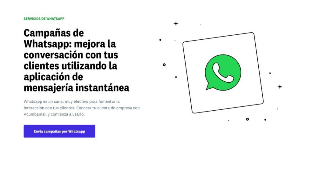 whatsapp con acumbamail