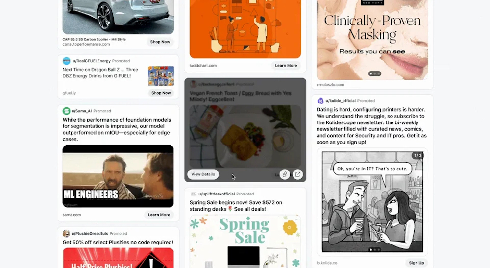 publicidad en reddit