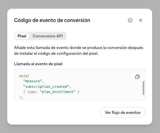 codigo conversion anuncios chatgpt