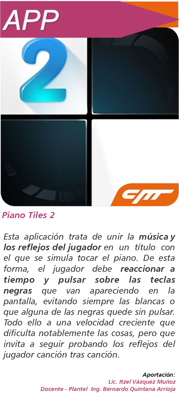 Boletin 28 - APP - Piano Tiles 2