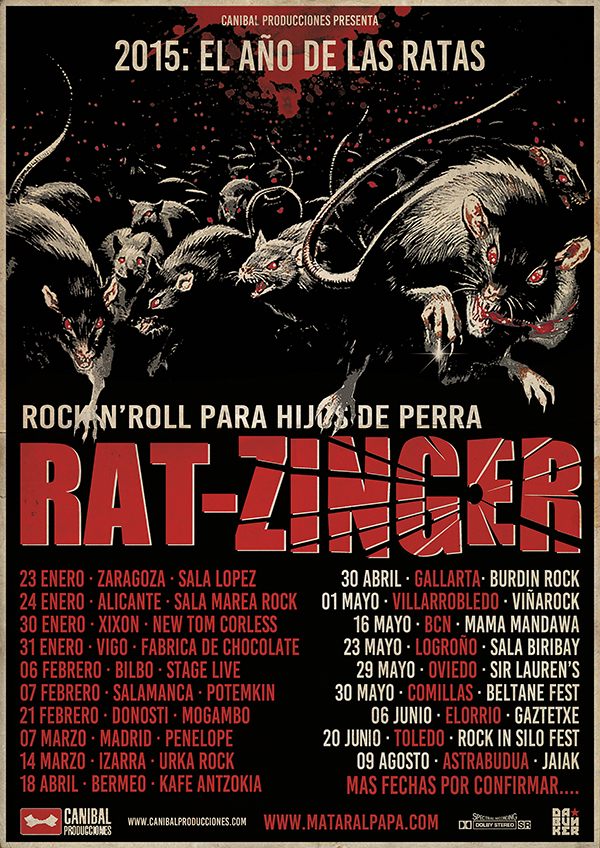 RAT-ZINGER, Próximos conciertos