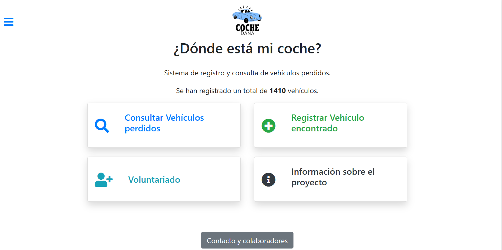 Captura de pantalla de la web