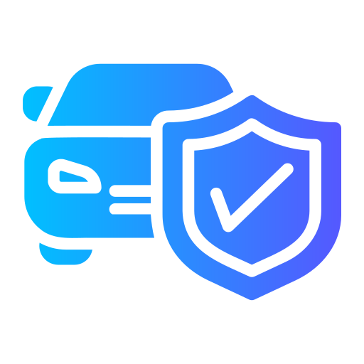 dibujo de flaticon de un coche con un escudo