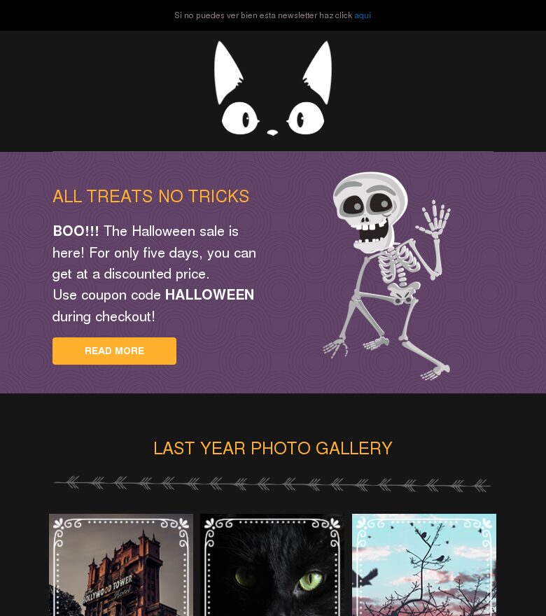 Template email marketing Halloween #1