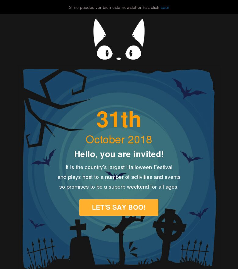 Template email marketing Halloween #3