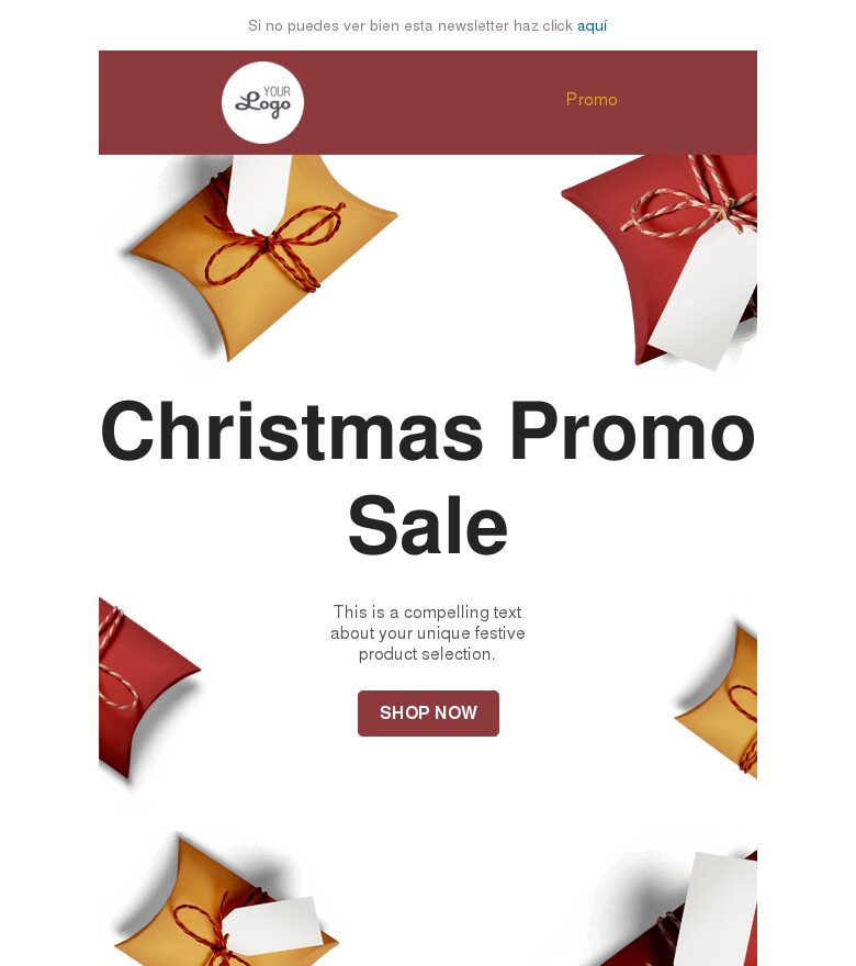 Template email marketing Regalos navidad