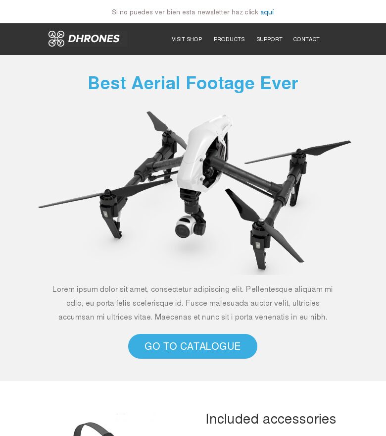 Template email marketing Drones
