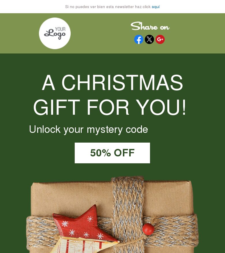 Template email marketing Navidad