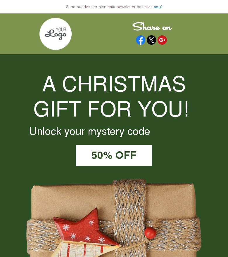 Plantilla email marketing Navidad