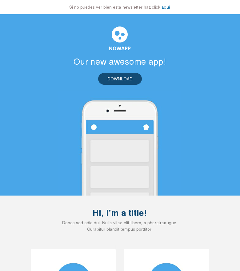 Plantilla email marketing Azul mosaico