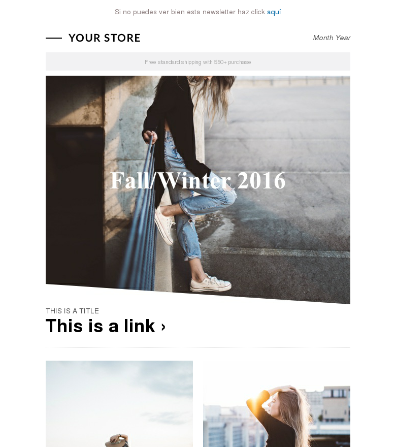 Plantilla email marketing Instagram larga