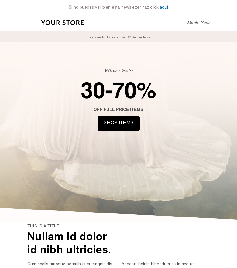 Plantilla email marketing Descuento