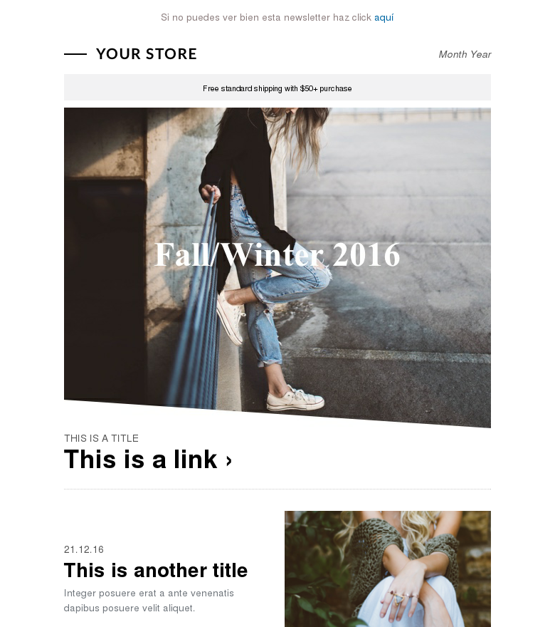 Plantilla email marketing Instagram