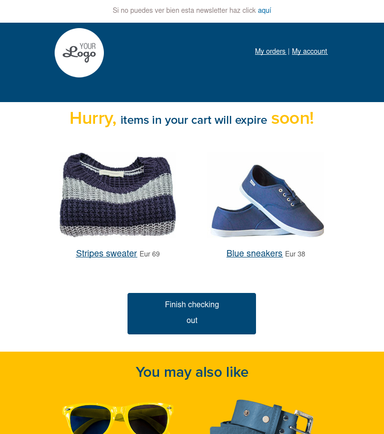 E-Mail-Marketing-Vorlage Carrito amarillo