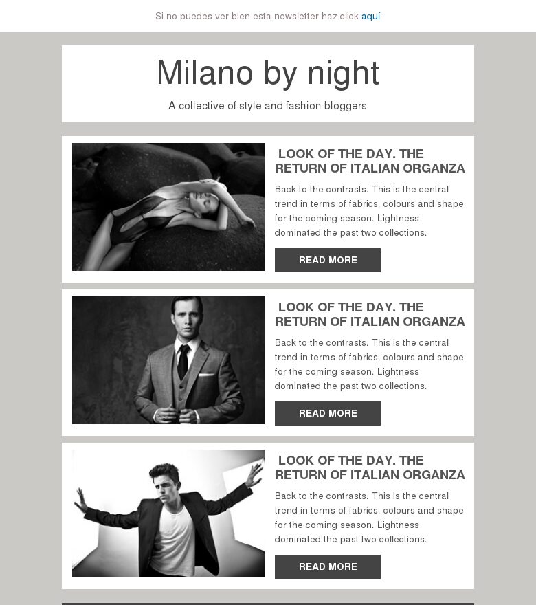 Template email marketing Noticias