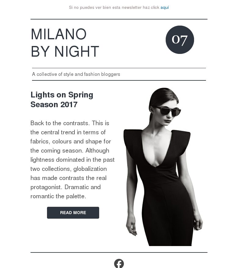 Template email marketing Moda retro