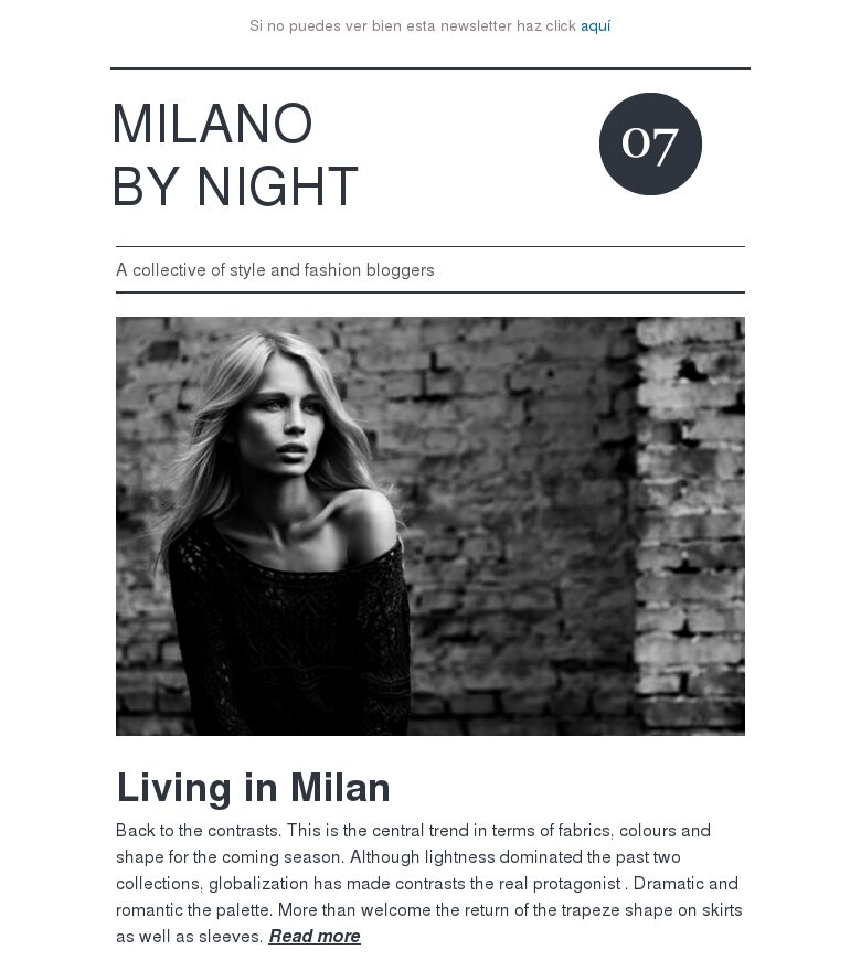 Template email marketing Blanco y negro