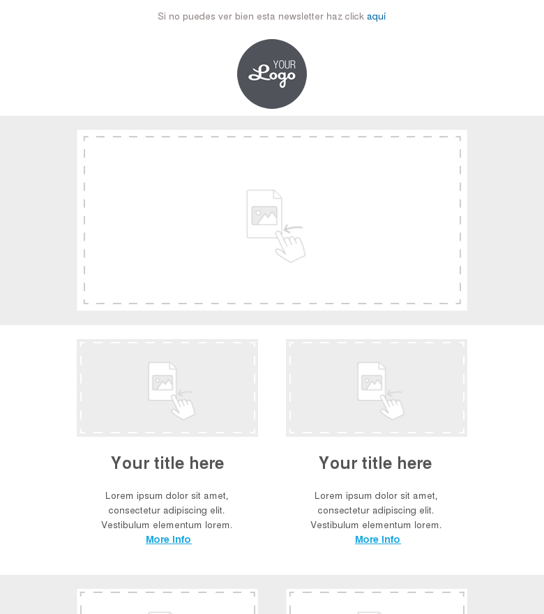 Plantilla email marketing Básica 2 columnas ancha