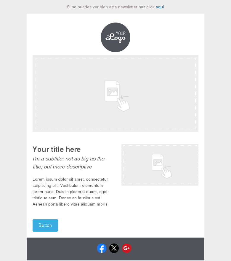 Plantilla email marketing Básica texto imagen