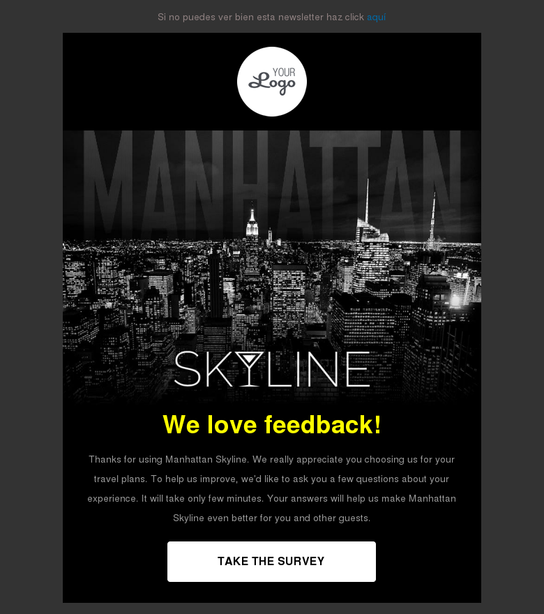 Plantilla email marketing Ciudad corta