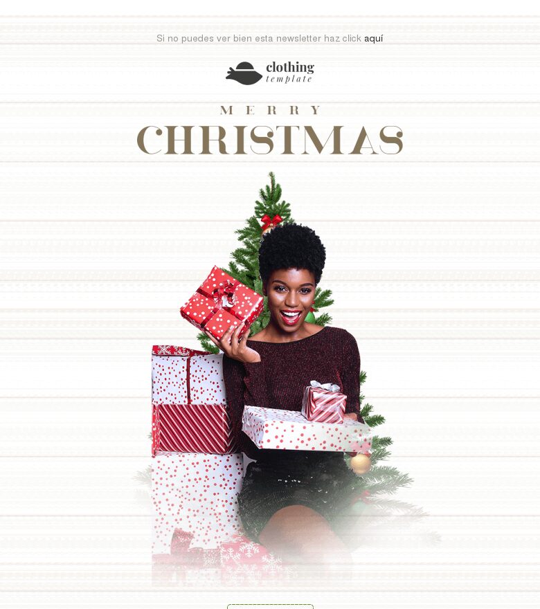 Template email marketing Descuentos navideños