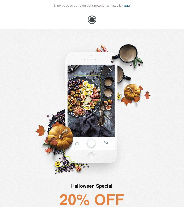 Email marketing template App descuentos