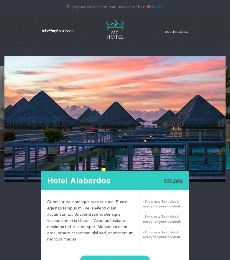 Template email marketing Hotel