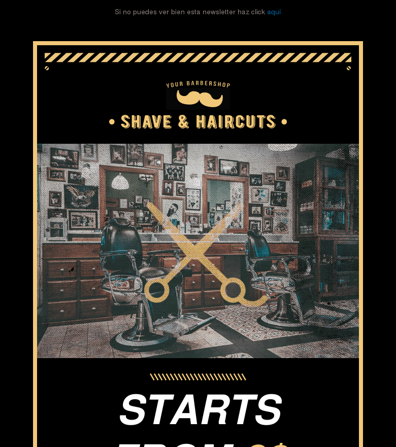 Plantilla email marketing Barbero