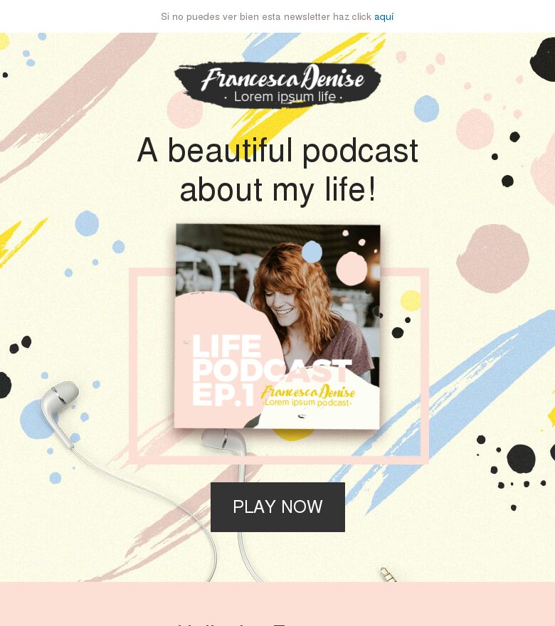 Email marketing template Podcast