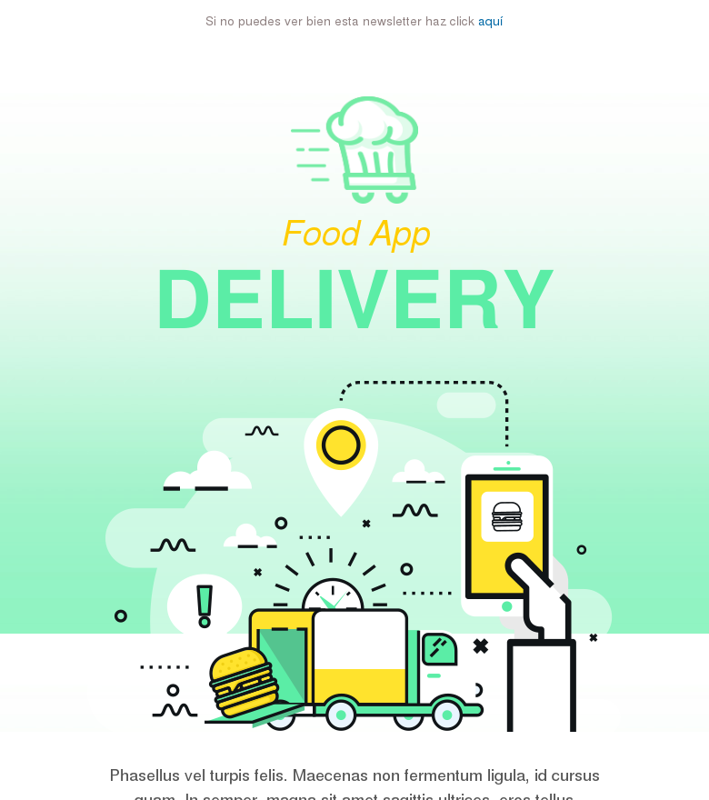 Plantilla email marketing Envío de comida