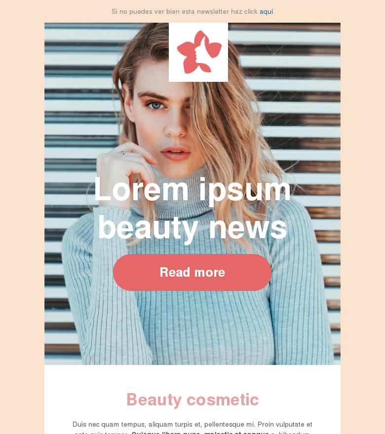 Email marketing template Beauty